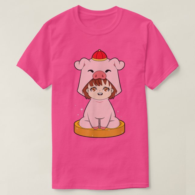 Camiseta Zodíaco chinês Pig427 (Frente do Design)