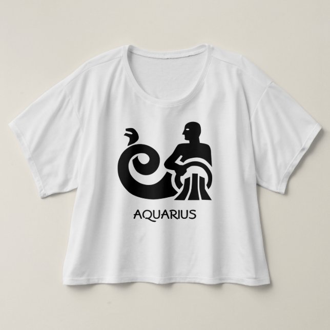 Camiseta Zodíaco do Aquário (Frente do Design)