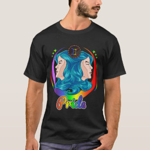 Camiseta Zodíaco Gay LGBTQ Signo Zodíaco Gêmeos Orgulho Arc