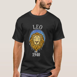 Camiseta Zodíaco Leão Nascido em 1940