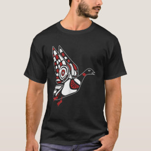Camiseta Zodíaco Nativo Americano Ganso da Neve Totem de Na