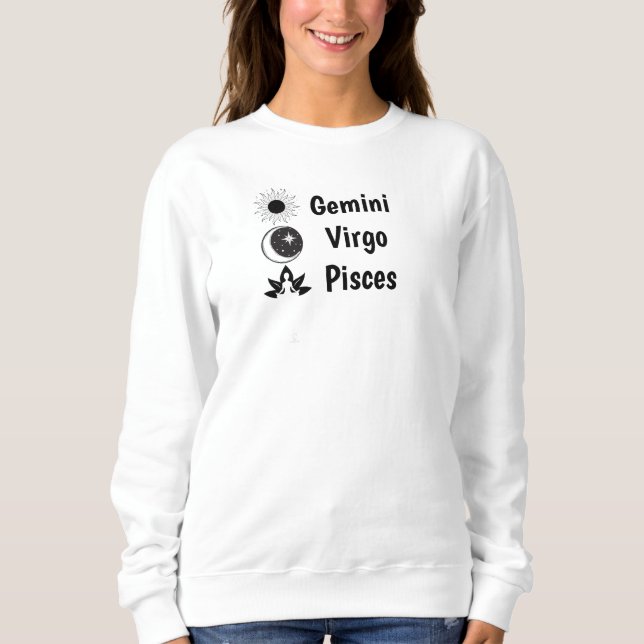 Camiseta Zodíaco Sol Lua Signo Ascendente Astrologia Celest (Frente)