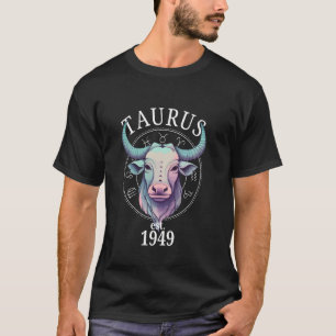 Camiseta Zodíaco Touro Touro Nascido em 1949