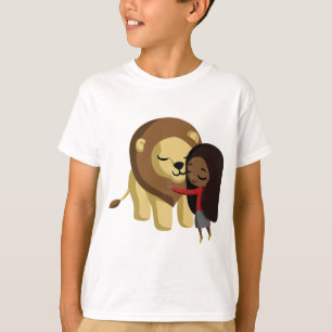 Camiseta Zoe e amendoim o leão