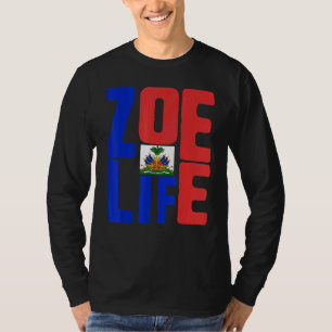 Camiseta Zoe Life Haitian Pride Perfeito Haiti Dia da Bande
