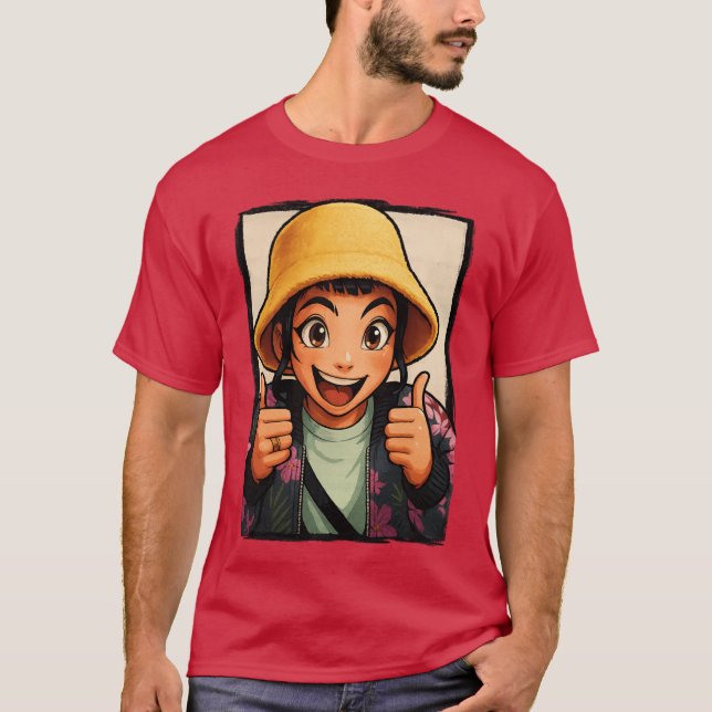 Camiseta ZoeyhumbsUp BucketHatee Caçadores de Demônios KPop (Frente)