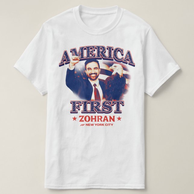 Camiseta ZOHRAN AMERICA PRIMEIRO Tee (Frente do Design)