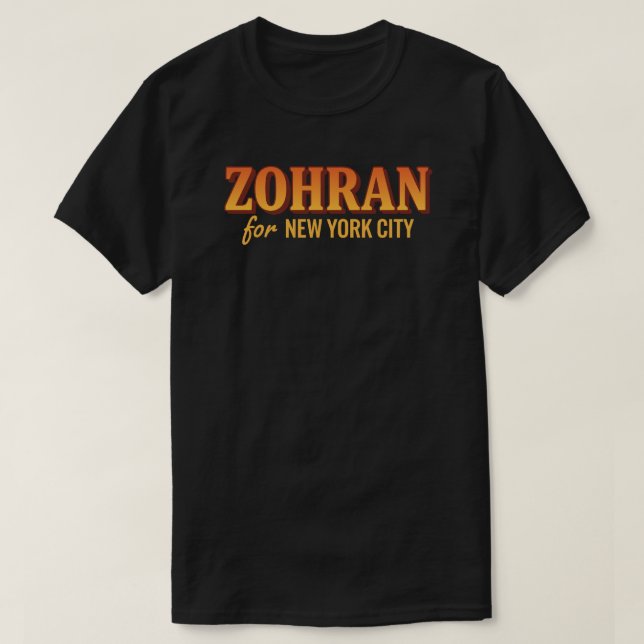 Camiseta Zohran-Mamdani for new york city (Frente do Design)