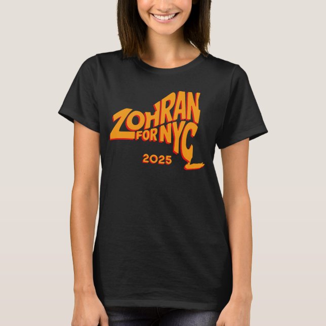 Camiseta Zohran para NYC 2025, Campanha Progressis (Frente)