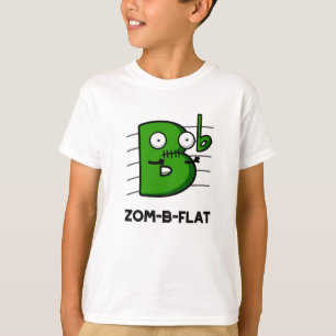 Camiseta Zom-B-Flat Dia de as Bruxas engraçado Zombie Music