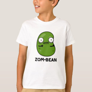 Camiseta Zom Bean Pun Zombie Dia de as Bruxas engraçado
