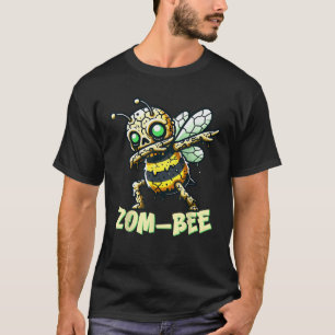 Camiseta Zom Bee Adoravelmente Assustadora Zombie Bee Hallo