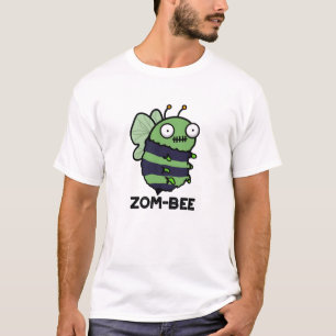 Camiseta Zom-bee Dia de as Bruxas engraçado Zombie Bee Pun