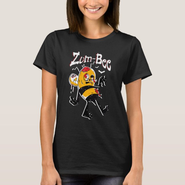 Camiseta Zom Bee Honeybee Trick Ou Tratando Abelhas De Pé (Frente)