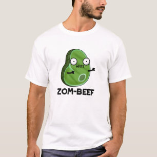 Camiseta Zom-beef Dia de as Bruxas engraçado Zombie Carnes