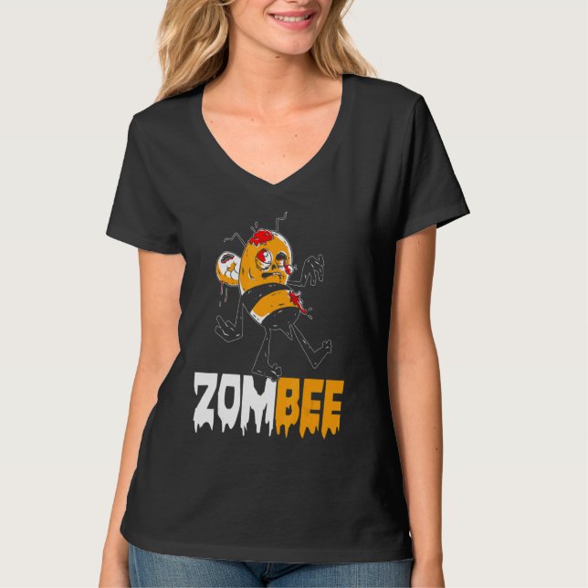 Camiseta Zombee Bee Pun Abelha Pollen Fazenda (Frente)