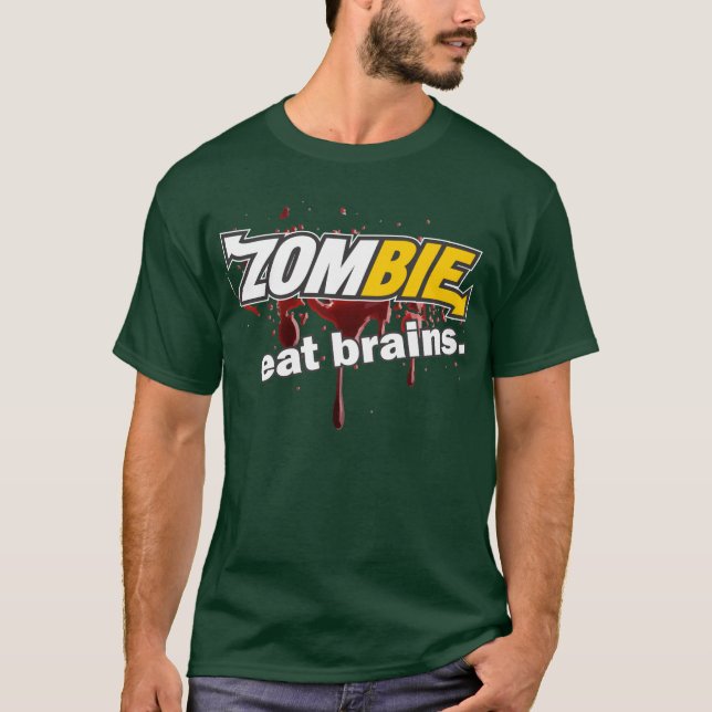 Camiseta Zombi - coma cérebros (Frente)