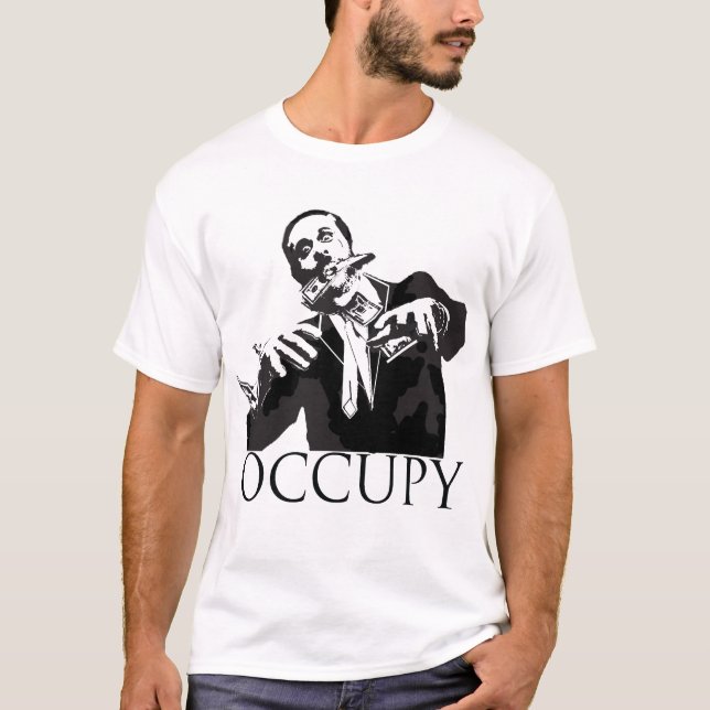 Camiseta Zombi do ser humano 99% de 1% (Frente)