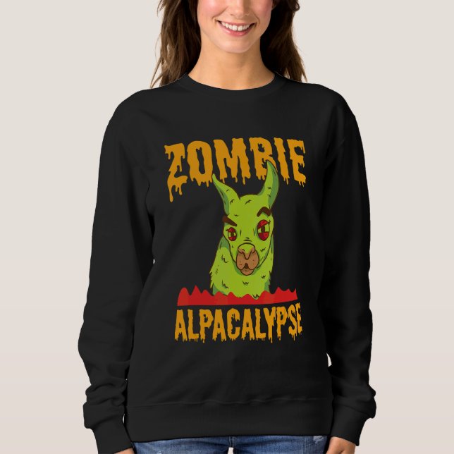 Camiseta Zombie Alpacalypse Zombie Llama Alpaca (Frente)
