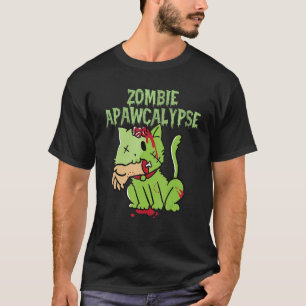 Camiseta Zombie Apawcalypse Gato Zombie Zombie Cute Kitten