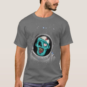 Camiseta Zombie Apocalypse Astronauta Space Halloween Zombi