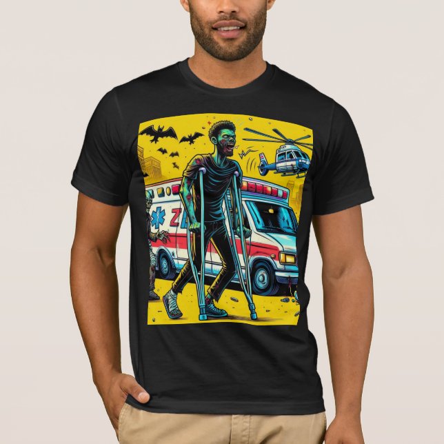 Camiseta "Zombie Apocalypse: Cruzes de Sobrevivência" T-Shi (Frente)