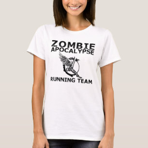 Camiseta Zombie Apocalypse Executando Tanque de Equipe em C