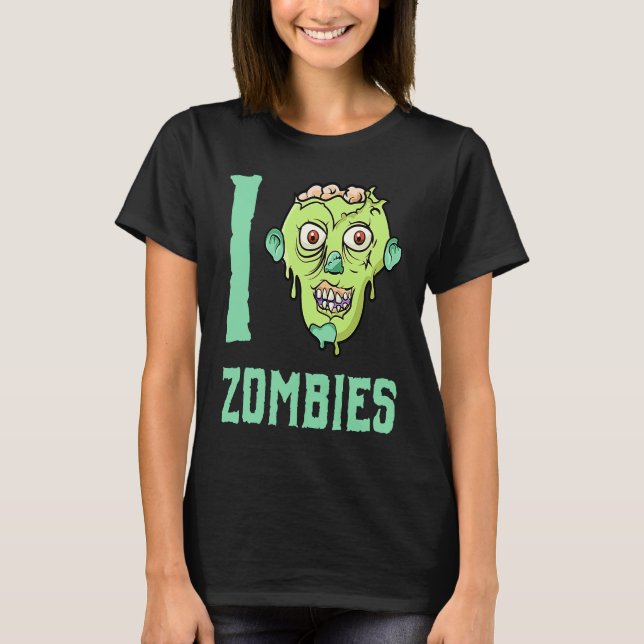 Camiseta Zombie Apocalypse  I Heart Zombies (Frente)