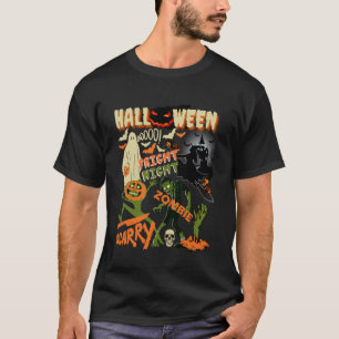 Camiseta Zombie Assustadora Pumpkin Fantasma Noite das Brux