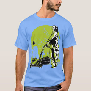 Camiseta Zombie assustadora remando o gramado no cemitério