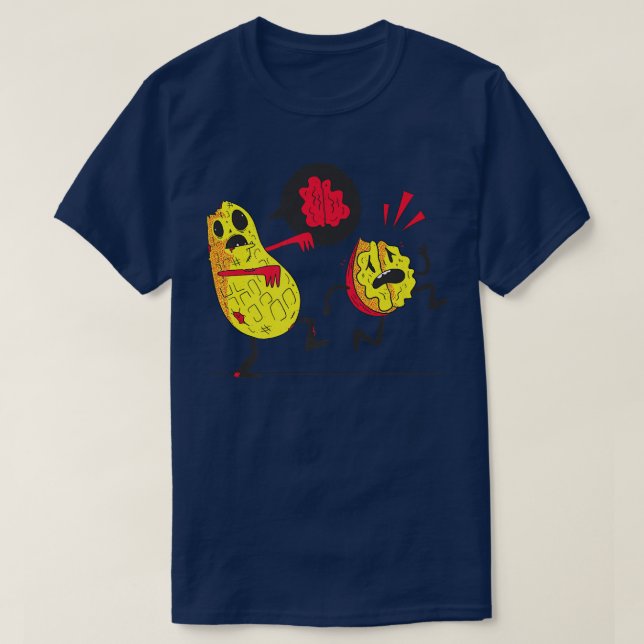 Camiseta Zombie avocados caminhando (Frente do Design)