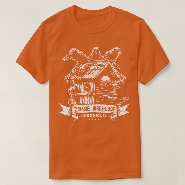 Camiseta Zombie Birdhouse Chronicles (Frente do Design)