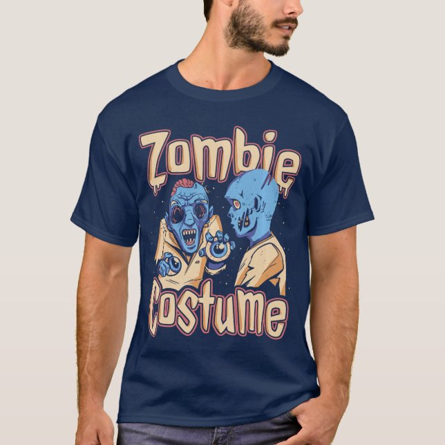 Camiseta Zombie Bloody Funny Costume Halloween Horror Zombi (Frente)