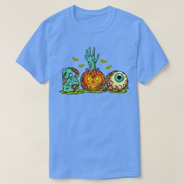 Camiseta Zombie Boo Halloween (Frente do Design)