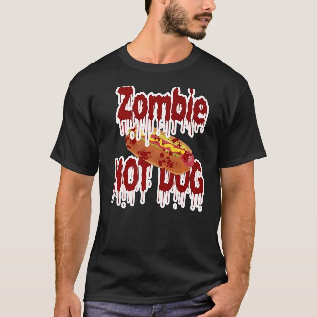 Camiseta Zombie Cachorro Quente Maldito Cachorro Morto (Frente)