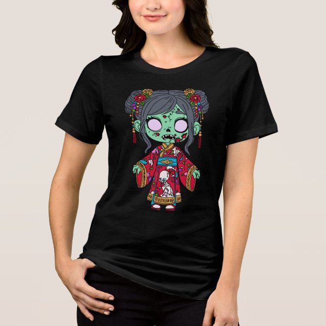 Camiseta Zombie Chinês Bonito (Frente)