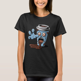 Camiseta Zombie Coffee Cup Cartoon for Caffeine Addicts