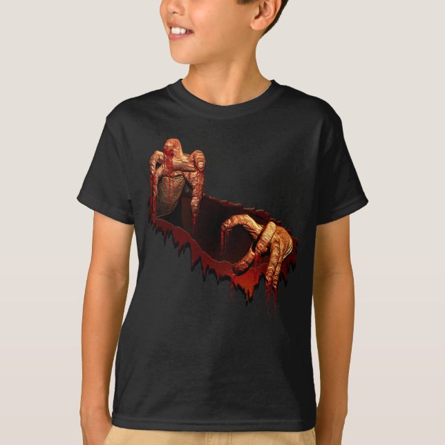 Camiseta Zombie da Camisa Zombie Zombie Ringer (Frente)