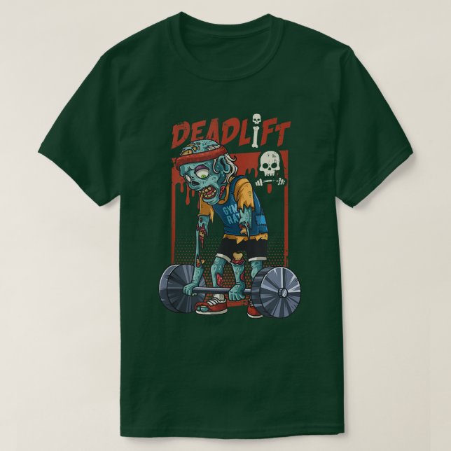 Camiseta Zombie Deadelevador de Peso Halloween Malhação Gy (Frente do Design)
