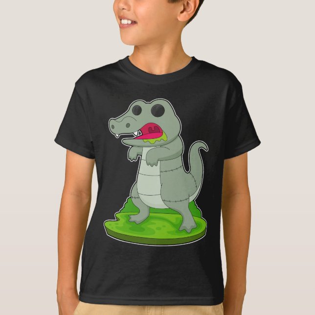 Camiseta Zombie do Halloween Crocodilo (Frente)