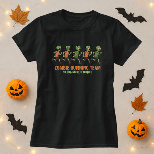 Camiseta Zombie do Halloween fugitivo, sem cérebro