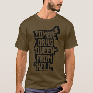 Camiseta Zombie Drag Queen Do Inferno Engraçado Gay Horror