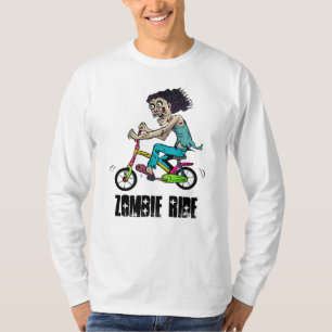 Camiseta Zombie Em Uma Bicicleta
