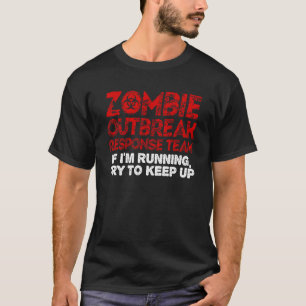 Camiseta Zombie Engraçado Correndo Designs Para Mulheres Co