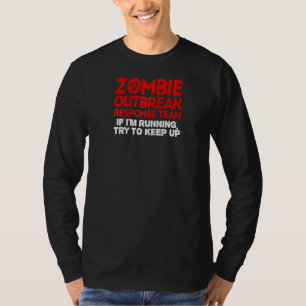 Camiseta Zombie Engraçado Correndo S Para Homens Mulheres C