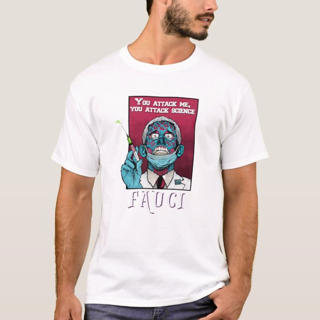 Camiseta Zombie Fauci Science Anti Mask Arrest Fauci Dr. Fa (Frente)