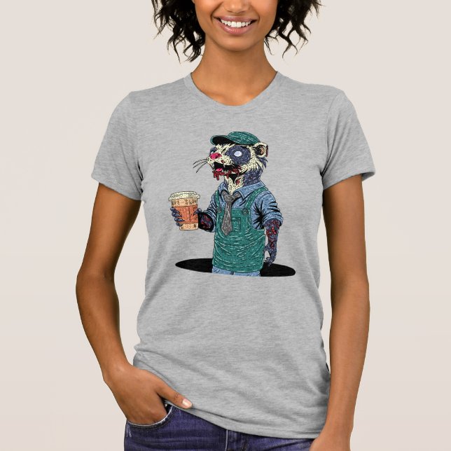Camiseta Zombie Ferret Barista (Frente)