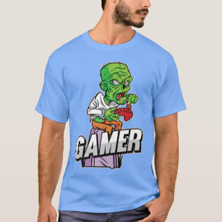 Camiseta Zombie Gamer Lazy Halloween Figurume Videogame Leg