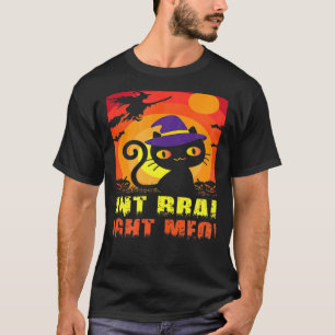 Camiseta Zombie Gato Humoroso Quer Cérebro Direto Eca