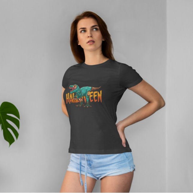 Camiseta Zombie Halloween T Rex (Criador carregado)